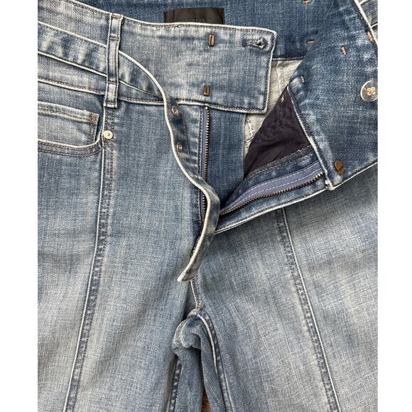 White House Black Market Extra High-Rise Slim Crop Sculpt Jeans Blue Size 6 - Picture 12 of 12